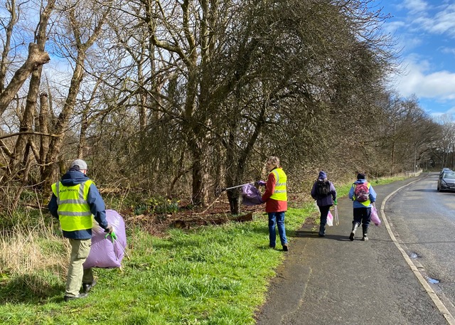 Friends of Adel Woods litterpicking; Adel Woods