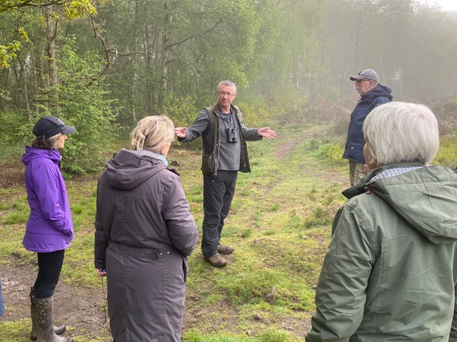 A birdsong walk with Steve Joul of Friends of Adel Woods on 14th May 2023