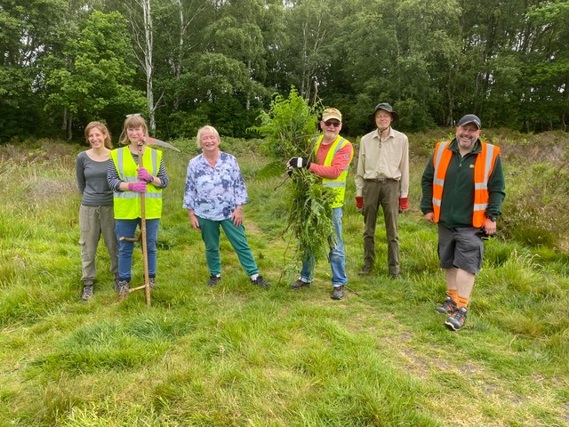 Friends of Adel Woods and David Preston on Adel Moor on 4th June 2023