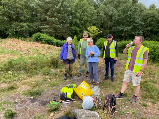 Friends of Adel Woods working on Adel Moor on the 5th July 2023