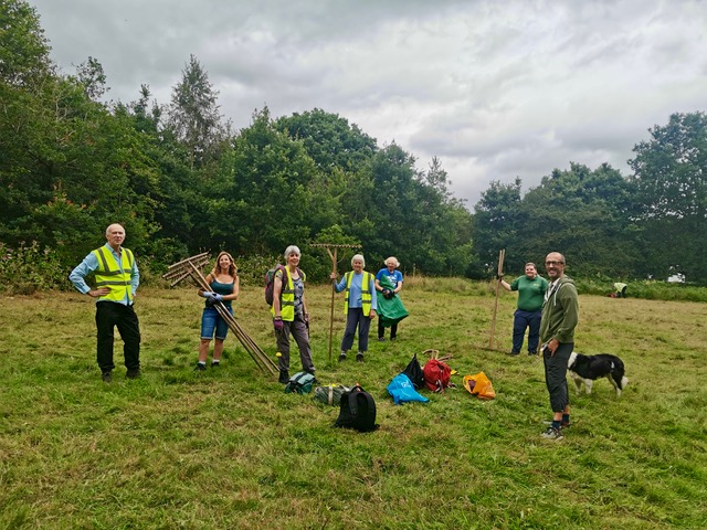 Friends of Adel Woods, working on the orchid meadow on 12th August 2023