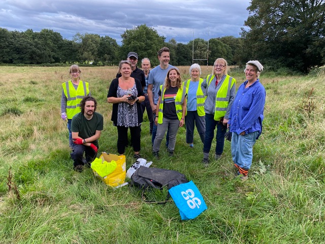 Friends of Adel Woods working on the orchard in August 2023