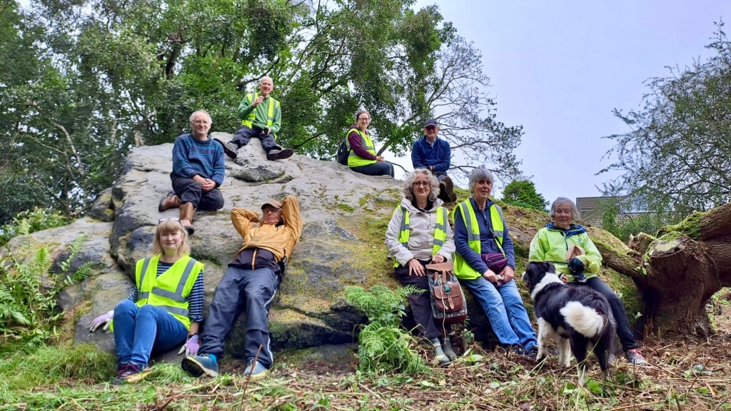 Friends of Adel Woods on the Buck Stone on 16th September 2024