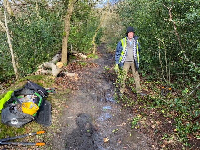 Friends of Adel Woods: path clearing on 18th February 2024