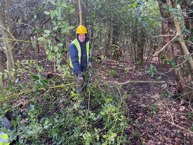 Friends of Adel Woods working on the Meanwood Valley Trail