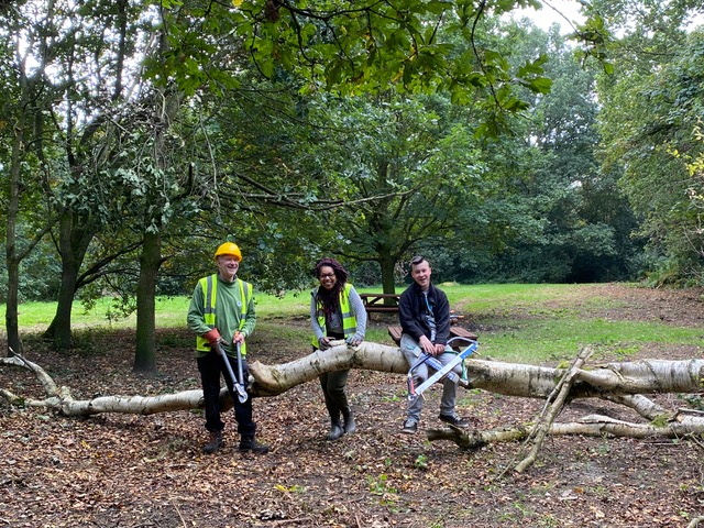 Friends of Adel Woods in the picnic area of Adel Woods on the 21st September 2024