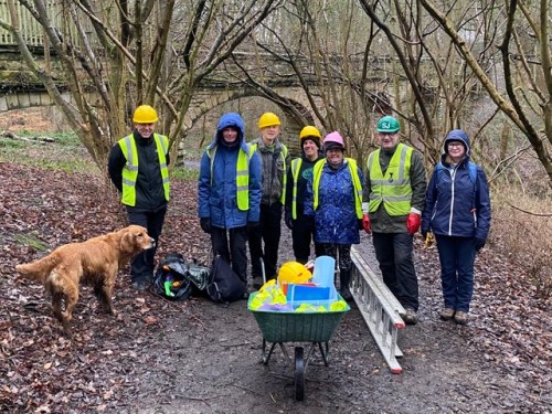 Friends of Adel Woods at the conclusion of the nest box Survey on the 26th January 2025