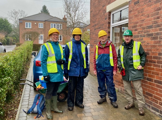 Friends of Adel Woods survey nest boxes on the 25th January 2026