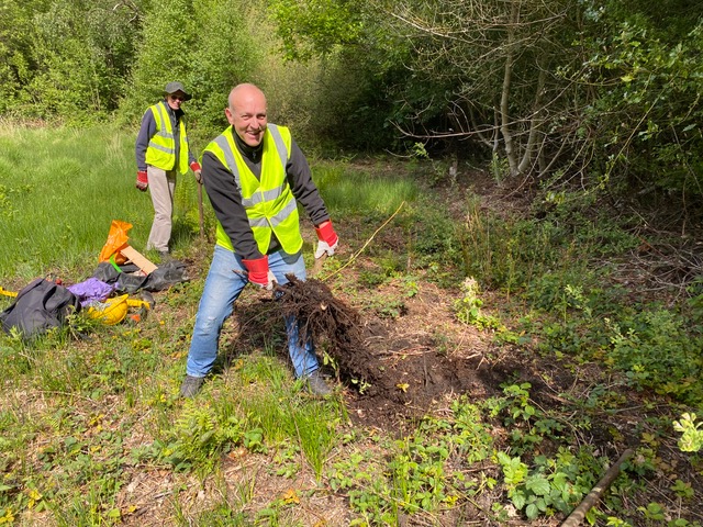 Friends of Adel Woods working on Adel Bog on Saturday the 16th May 2026
