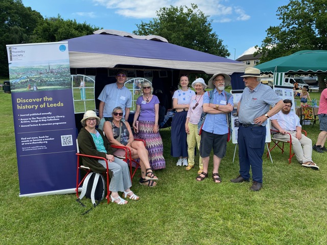 The Thoresby Society stall on Alwoodley Village Green to celebrate Leeds 400 on 21st June 2026