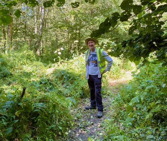 Friends of Adel Woods clearing footpaths in Adel Woods on 12th July 2026